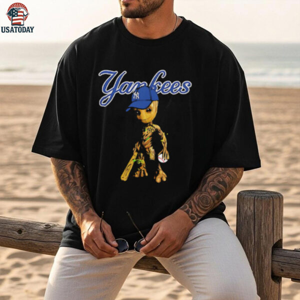 New York Yankees Groot Guardians Of The Galaxy Baseball Cap shirt