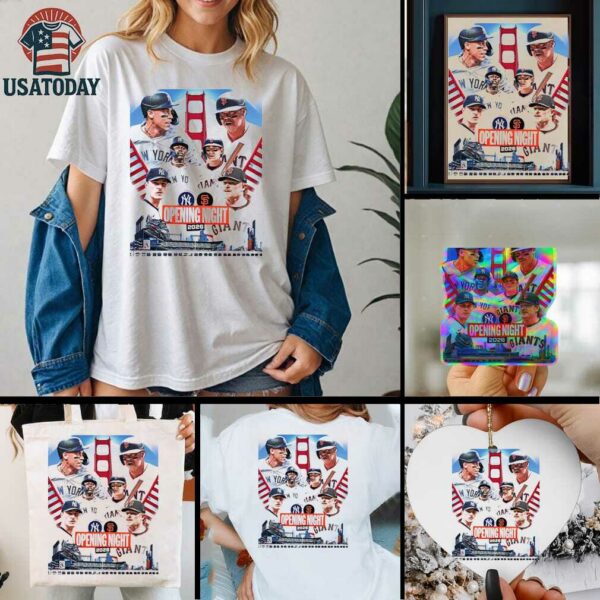 New York Yankees Vs San Francisco Giants Matchup Opening Night MLB On March 25 2026 Unisex T Shirt