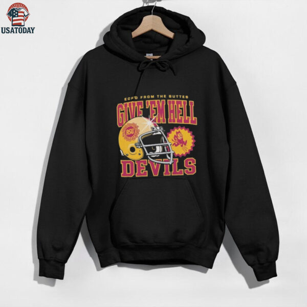 Official Arizona State Sun Devils Echo From The Buttes Give ’em Hell Devils Shirt