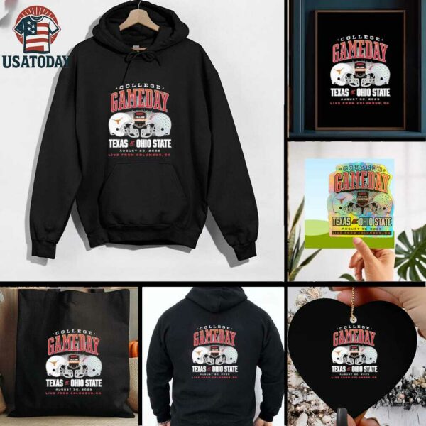 Official College GameDay 2025 Texas Longhorns Vs Ohio State Buckeyes Love From Columbus, OH Shirt