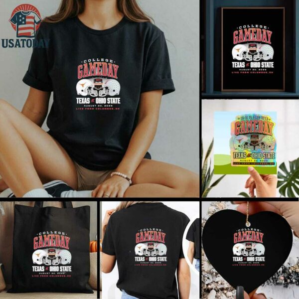 Official College GameDay 2025 Texas Longhorns Vs Ohio State Buckeyes Love From Columbus, OH Shirt