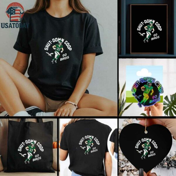 Official Cooper DeJean Philadelphia Eagles Player Pack Shut Down Coop T Shirt