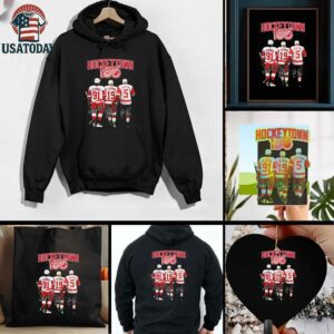 Official Detroit Red Wings Hockey Town 100 Years Signatures 2025 Shirt