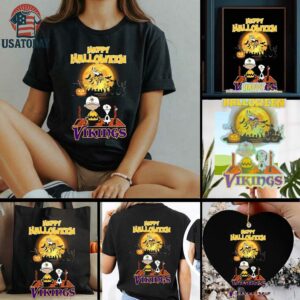 Official Happy Halloween Minnesota Vikings X The Peanuts Snoopy And Charlie Brown Shirt