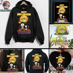 Official Happy Halloween Minnesota Vikings X The Peanuts Snoopy And Charlie Brown Shirt
