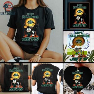 Official Happy Halloween New York Jets X The Peanuts Snoopy And Charlie Brown Shirt