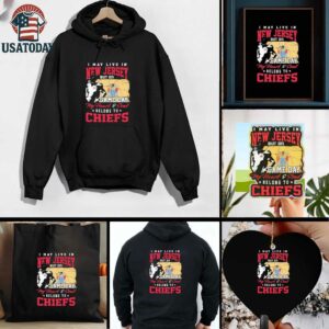 Official I May Live In New Jersey But Gameday My Heart And Soul Belong To Kansas City Chiefs Flag Shirt