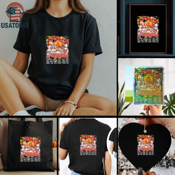 Official Kansas City Chiefs Teams 65th Anniversary 1960 2025 Signatures Shirt