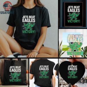 Official NFL 2025 New York Jets Beat Eagles Victory Mascot Shirt