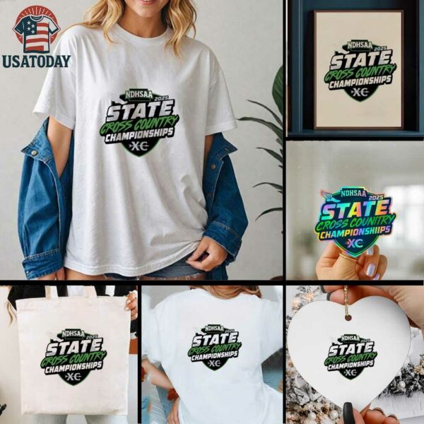 Official Ndhsaa State Cross Country Championships State Meet Logo 2025 T Shirt