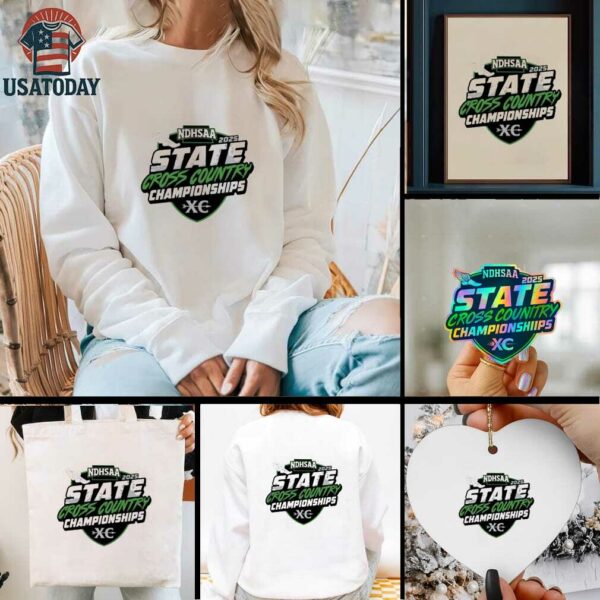 Official Ndhsaa State Cross Country Championships State Meet Logo 2025 T Shirt
