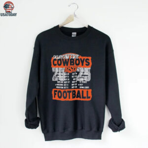 Official Oklahoma State Cowboys 2025 Football Schedule T shirt