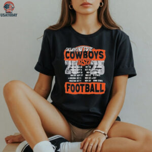 Official Oklahoma State Cowboys 2025 Football Schedule T shirt