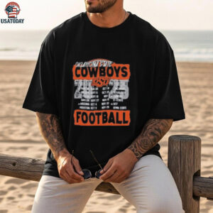 Official Oklahoma State Cowboys 2025 Football Schedule shirt