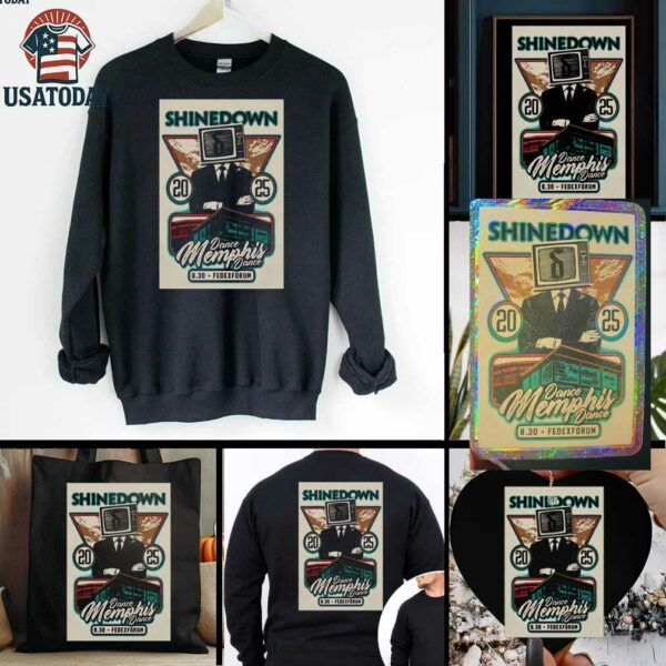 Official Shinedown Memphis TN August 30 2025 Official Concert Poster Shirt