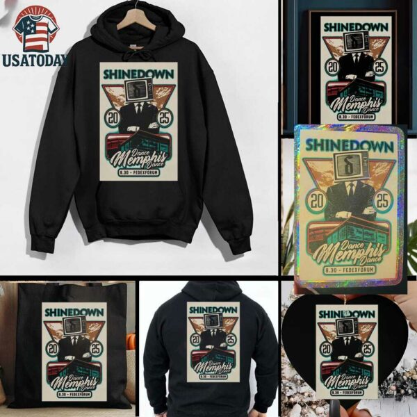 Official Shinedown Memphis TN August 30 2025 Official Concert Poster Shirt