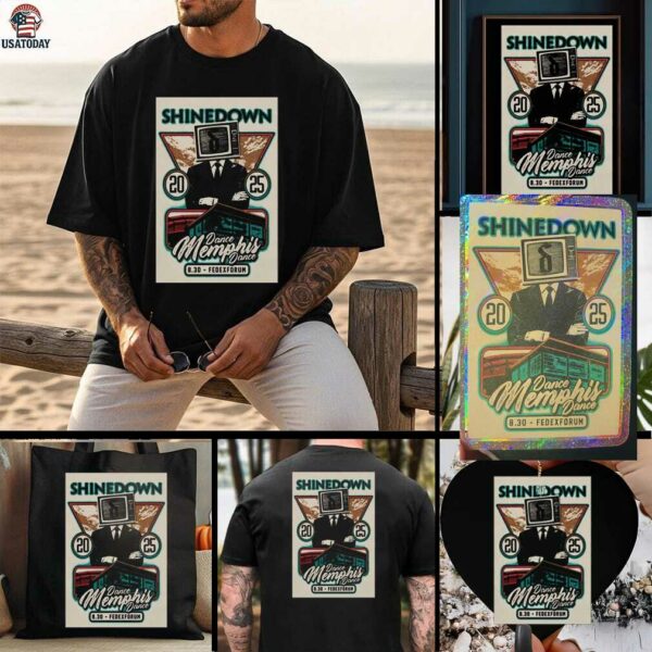 Official Shinedown Memphis TN August 30 2025 Official Concert Poster Shirt
