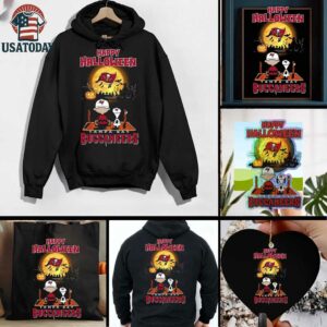 Official Snoopy And Charlie Brown X Tampa Bay Buccaneers Happy Halloween T Shirt