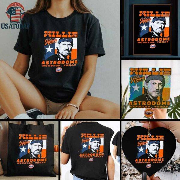 Official Willie Nelson Astrodome Houston Texas Shirts
