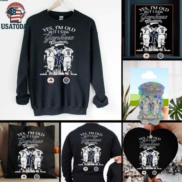 Official Yes I’m Old But I Saw New York Yankees Greatness Mantle And Maris Signatures Shirt