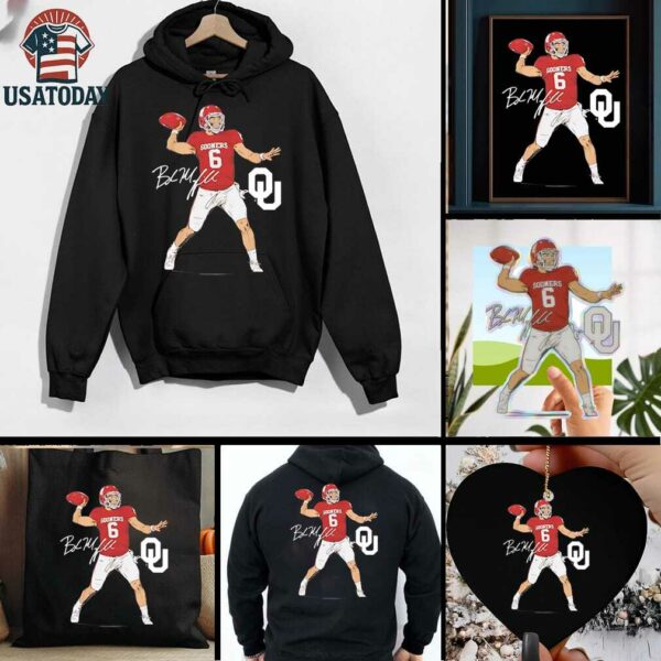 Oklahoma football Baker Mayfield superstar pose signature shirt