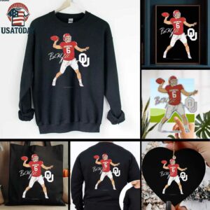 Oklahoma football Baker Mayfield superstar pose signature shirt