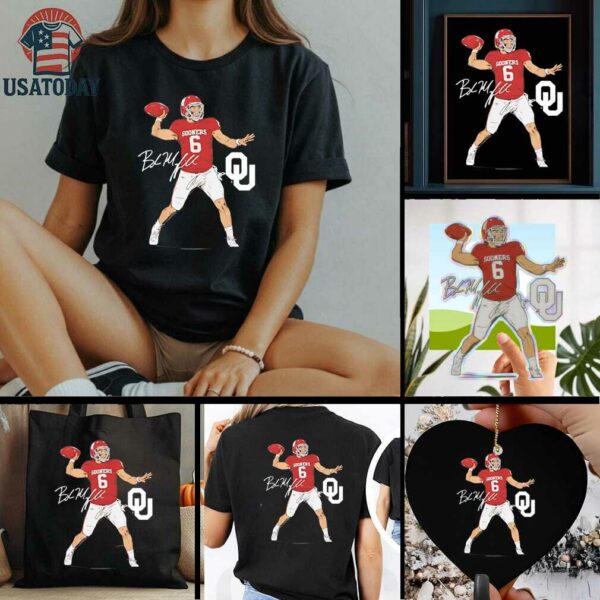 Oklahoma football Baker Mayfield superstar pose signature shirt