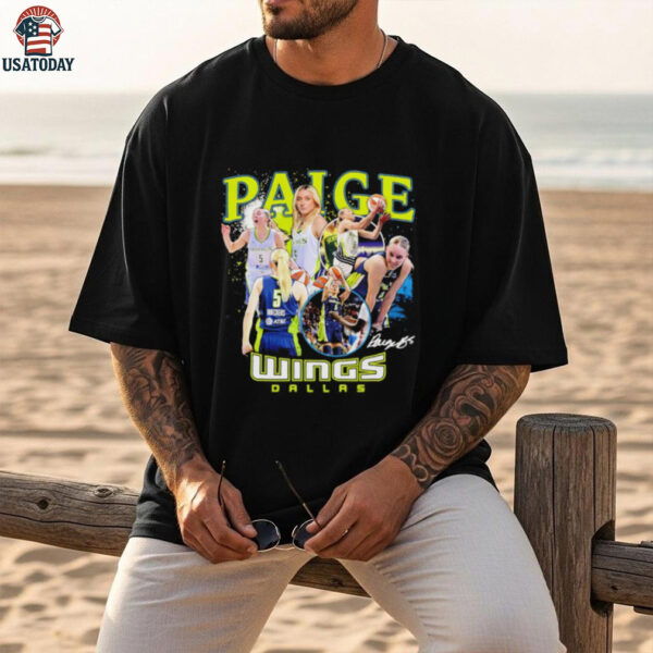 Paige Bueckers Dallas Wings WNBA All Star collage signature shirt