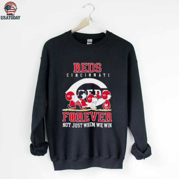 Peanuts Characters x Cincinnati Reds forever not just when we win shirt