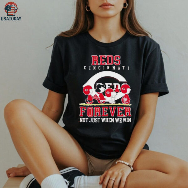 Peanuts Characters x Cincinnati Reds forever not just when we win shirt