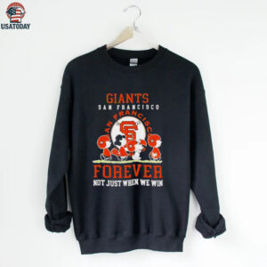 Peanuts San Francisco Giants forever not just when we win shirt