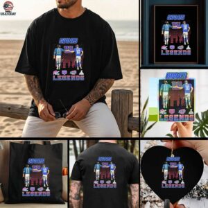 Phil Simms And Eli Manning New York Giants Legends Skyline T shirts