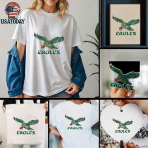 Philadelphia Eagles Football x Pokemon Anime 2 sided t shirt