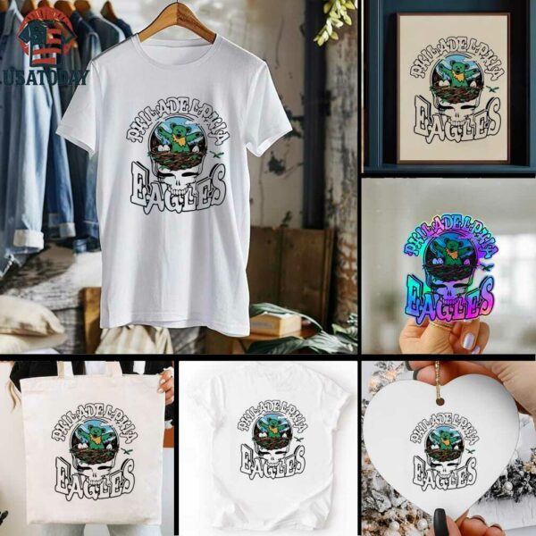 Philadelphia Eagles X Grateful Dead mascot logo shirt