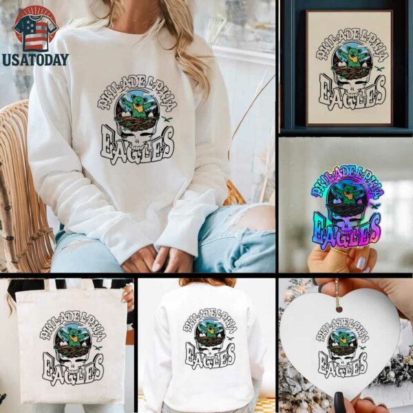 Philadelphia Eagles X Grateful Dead mascot logo shirt