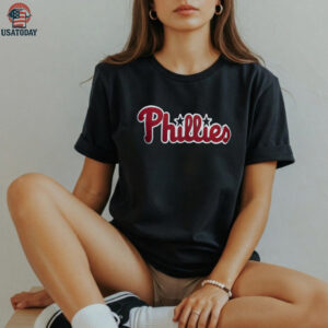 Philadelphia Phillies Stars Script Retro Chase Utley Tribute Shirt