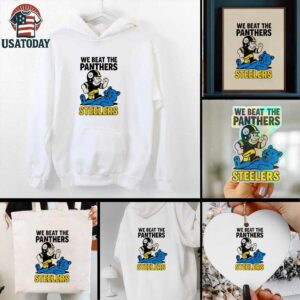 Pittsburgh Steelers We beat the Carolina Panthers NFL 2025 cartoon shirt