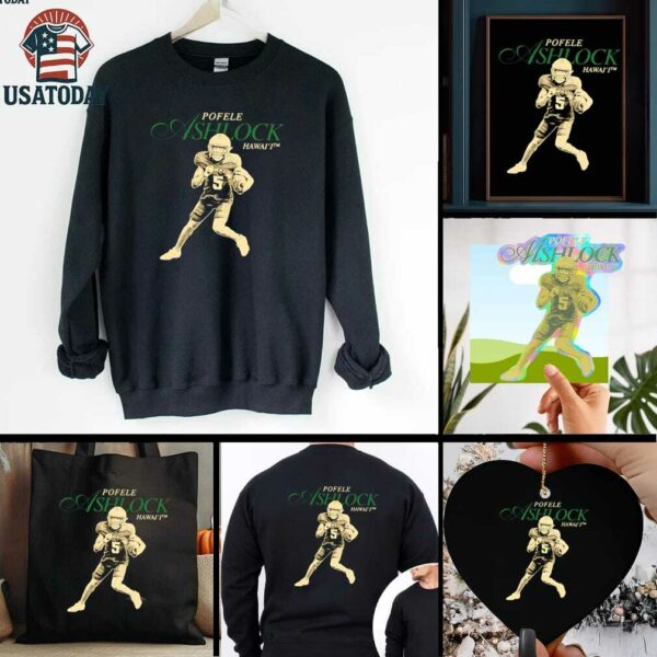 Pofele Ashlock Hawaii Football NCAA Legacy cartoon shirt