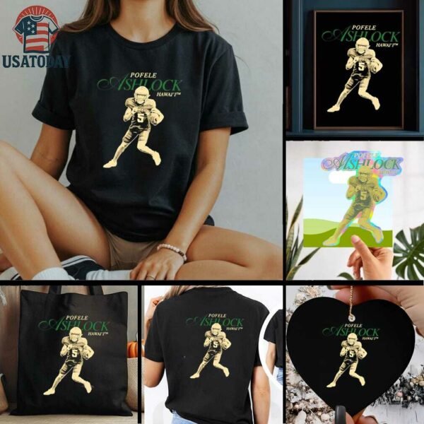 Pofele Ashlock Hawaii Football NCAA Legacy cartoon shirt