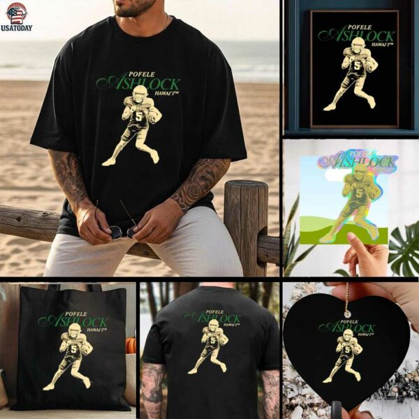 Pofele Ashlock Hawaii Football NCAA Legacy cartoon shirt