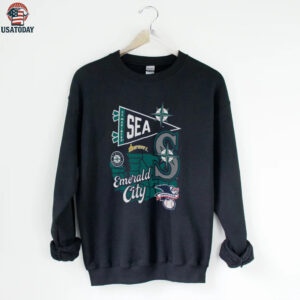 Profile Navy Seattle Mariners Big & Tall Split Zone T Shirt
