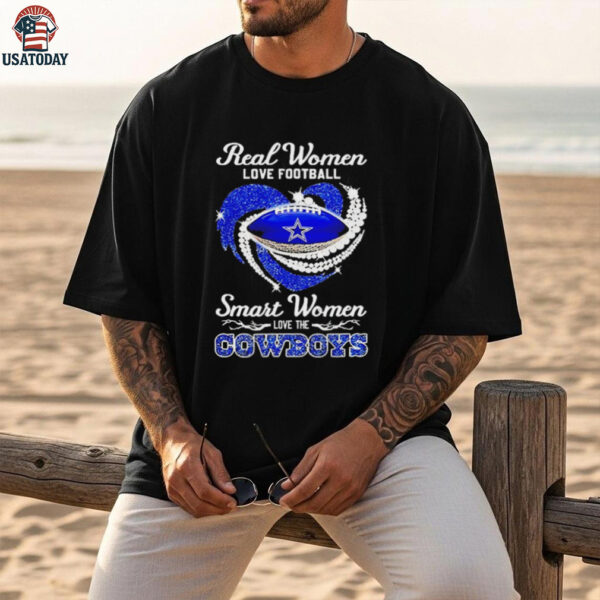 Real women love football smart women love the Cowboys shirt