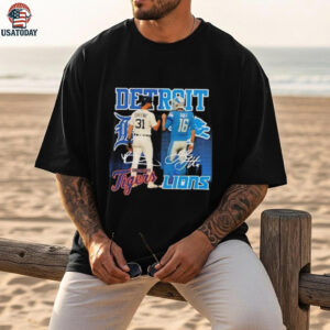 Riley Greene Detroit Tigers X Jared Goff Detroit Lions Star Power shirt