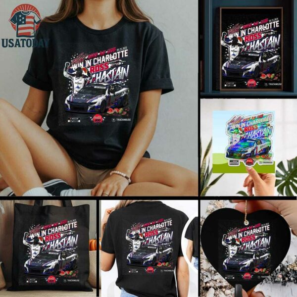 Ross Chastain Checkered Flag Sports 2025 Coca Cola 600 Race Winner T Shirt