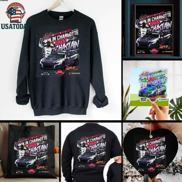 Ross Chastain Checkered Flag Sports 2025 Coca Cola 600 Race Winner T Shirt