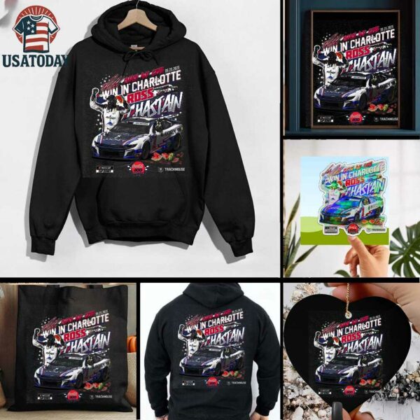 Ross Chastain Checkered Flag Sports 2025 Coca Cola 600 Race Winner T Shirt