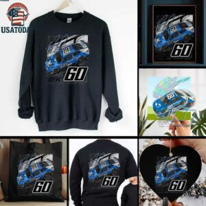 Ross Chastain Checkered Flag Sports Black 2025 NASCAR Cup Series Playoffs Busch Light T Shirt