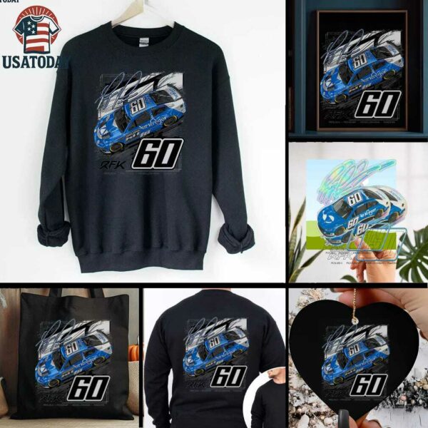 Ross Chastain Checkered Flag Sports Black 2025 NASCAR Cup Series Playoffs Busch Light T Shirt