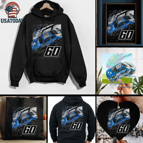 Ross Chastain Checkered Flag Sports Black 2025 NASCAR Cup Series Playoffs Busch Light T Shirt