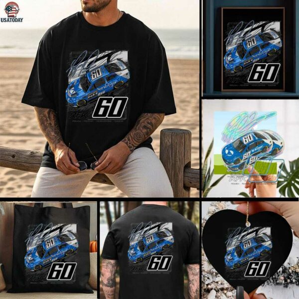 Ross Chastain Checkered Flag Sports Black 2025 NASCAR Cup Series Playoffs Busch Light T Shirt